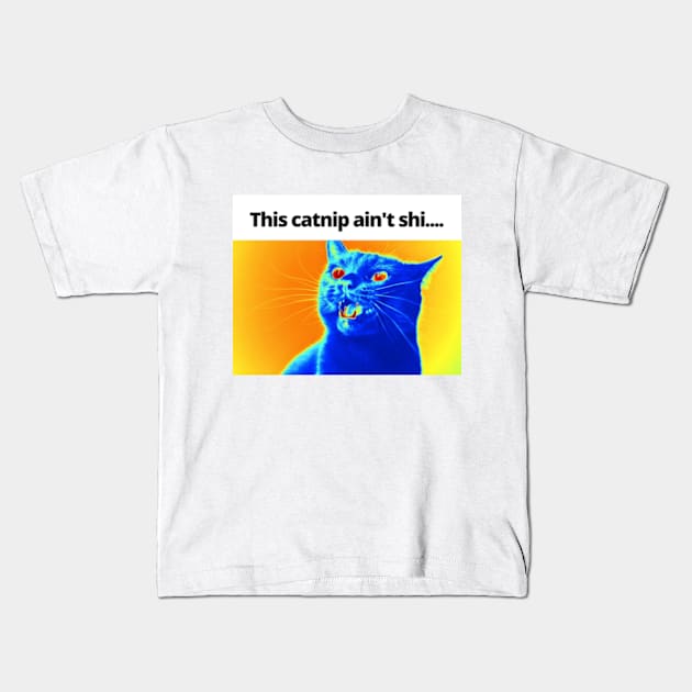 This catnip ain't shi... Kids T-Shirt by JadedOddity